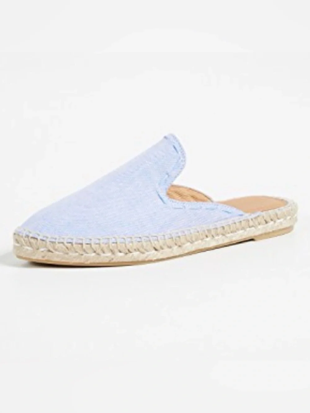 Matt Bernson SMYL Chambray Mules Espadrilles Baby Blue Canvas Size 9 Women’s